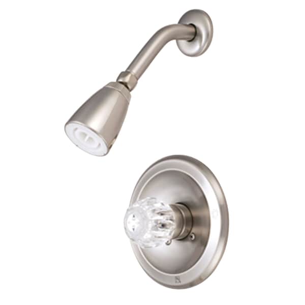 Shower Faucet, Brushed Nickel, Wall Mount